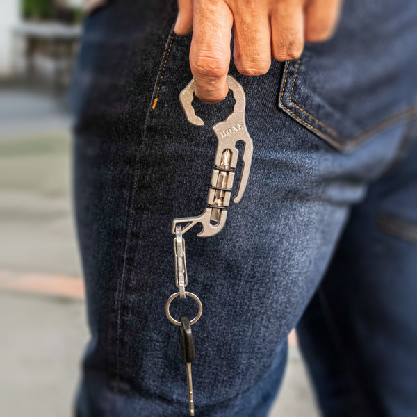 Stonewashed Stainless Steel Bone Opener w/ Screwdriver