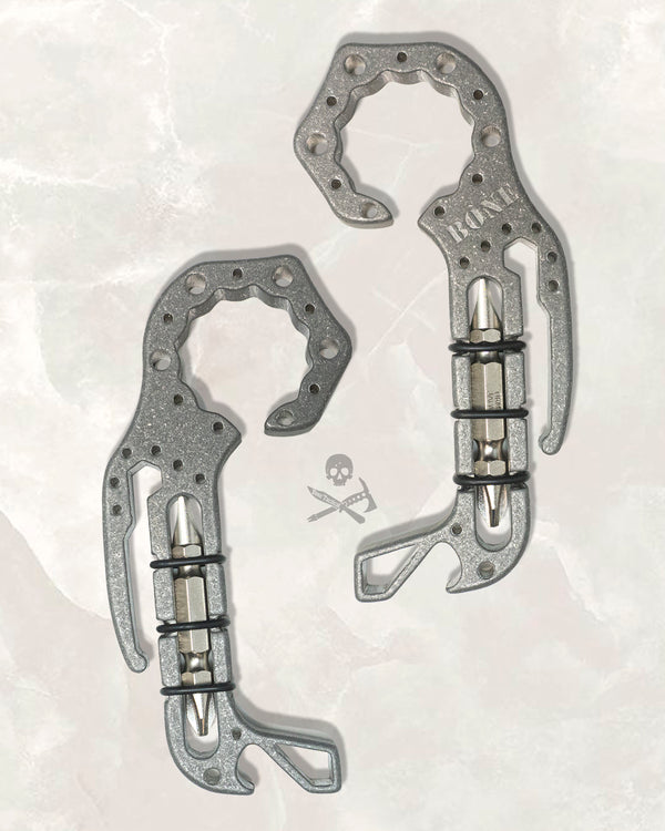 Scorpion Bone Opener w/ Screwdriver (Stonewashed Stainless Steel)