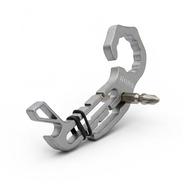 Stonewashed Stainless Steel Bone Opener w/ Screwdriver