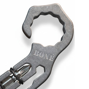 Stonewashed Stainless Steel Bottle Opener w/ Screwdriver