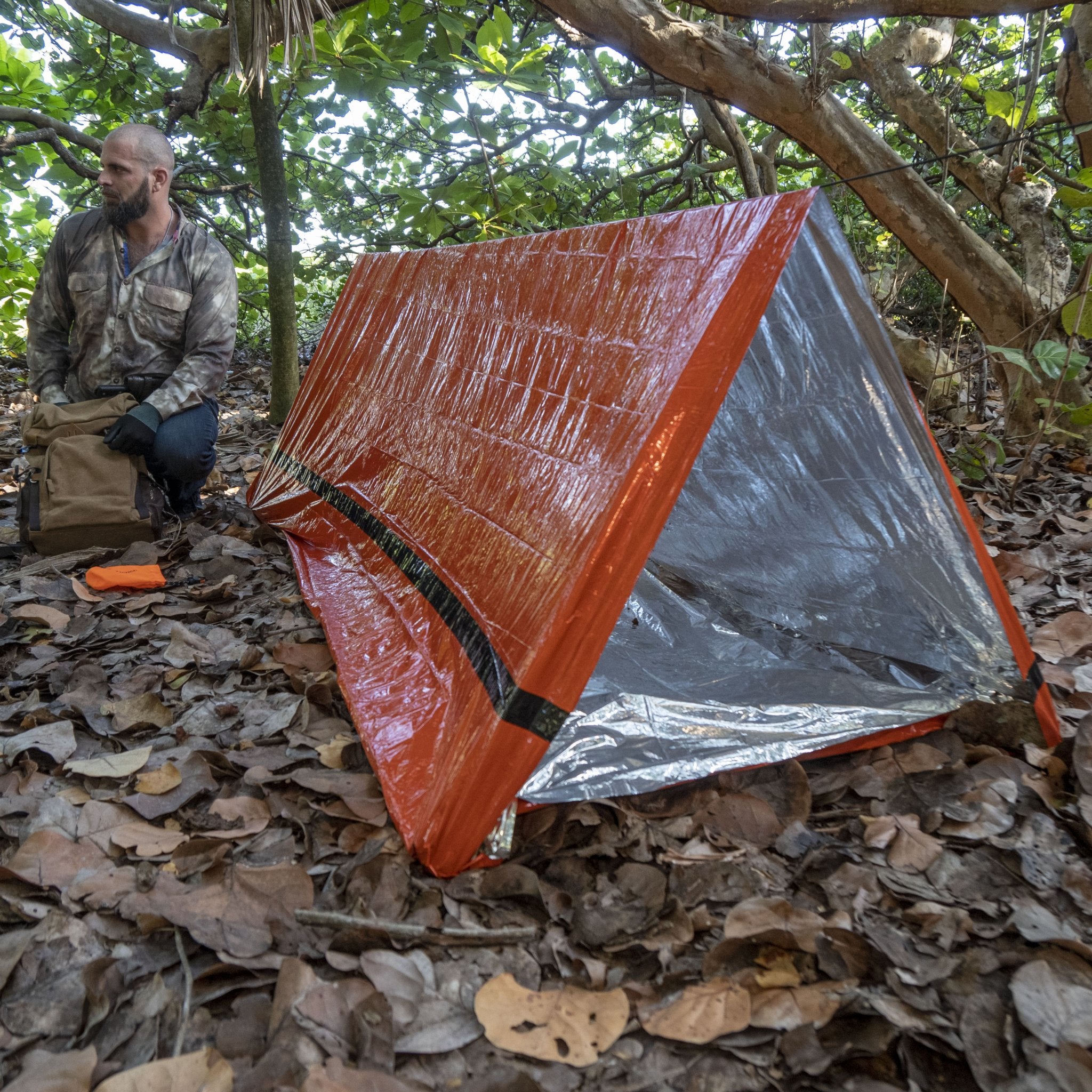 tube tent Emergency Survival Mylar Tube Tent