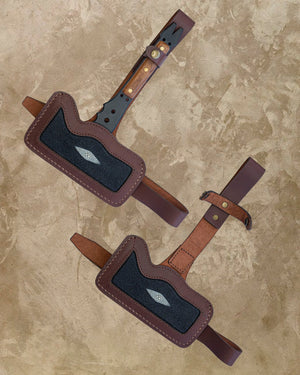 Leather Tomahawk Drop - leg Sheath - Bone Tactical LLC