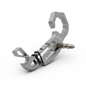 Stonewashed Stainless Steel Bottle Opener w/ Screwdriver - Bone Tactical LLC