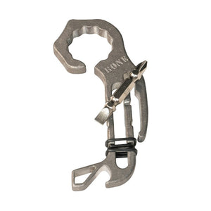 Stonewashed Stainless Steel Bottle Opener w/ Screwdriver - Bone Tactical LLC