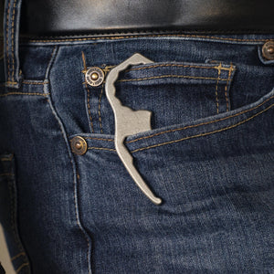 Stonewashed Stainless Steel Bottle Opener w/ Screwdriver - Bone Tactical LLC