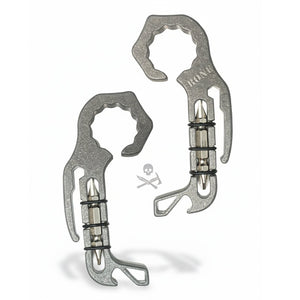 Stonewashed Stainless Steel Bottle Opener w/ Screwdriver - Bone Tactical LLC
