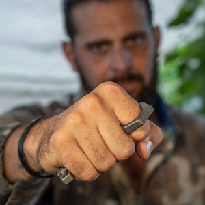 Stonewashed Stainless Steel Bottle Opener w/ Screwdriver - Bone Tactical LLC