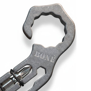 Stonewashed Stainless Steel Bottle Opener w/ Screwdriver - Bone Tactical LLC