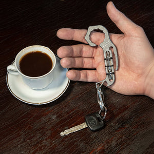 Stonewashed Stainless Steel Bottle Opener w/ Screwdriver - Bone Tactical LLC