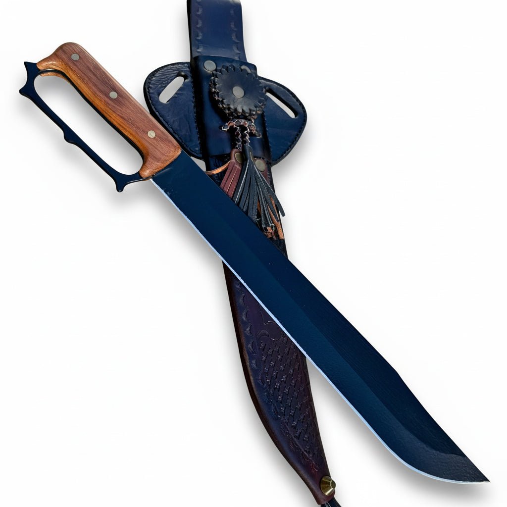 top gear machete Resolute Warrior Trench Raider w/ Leather Sheath
