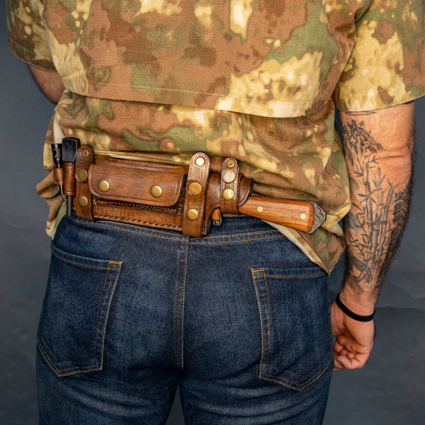 Leather Bowie Knife Belt Sheath