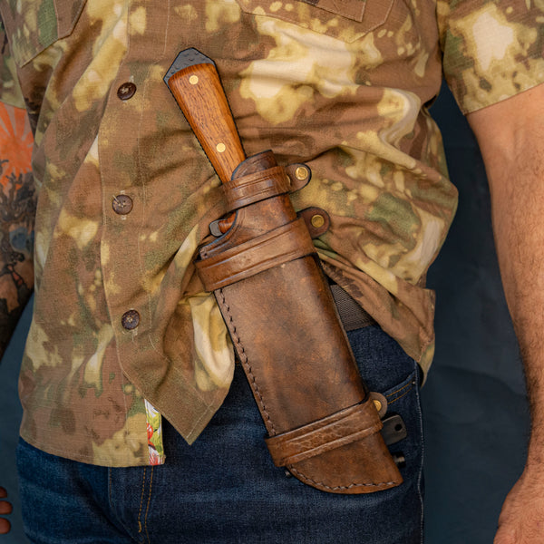 Leather Bowie Knife Belt Sheath