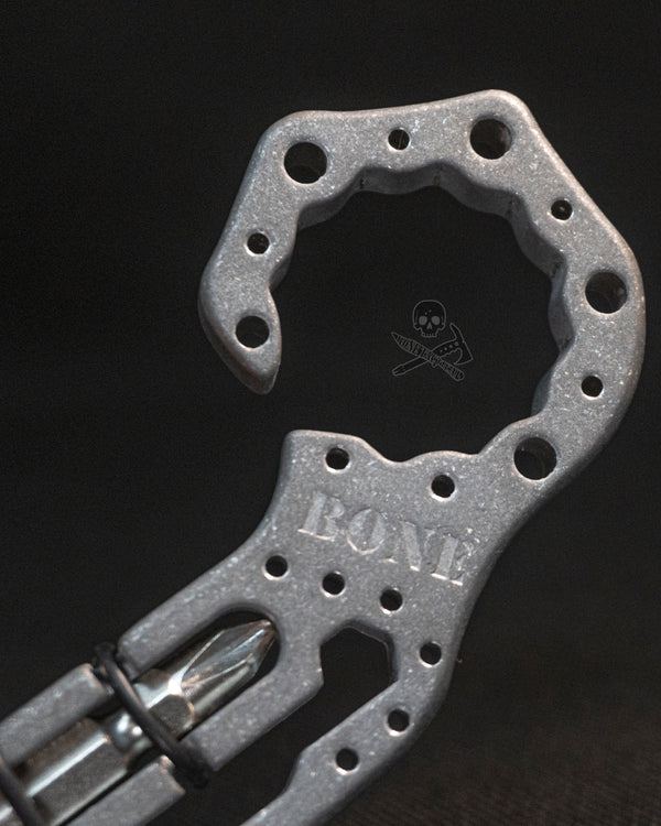 Scorpion Bone Opener w/ Screwdriver (Stonewashed Stainless Steel)