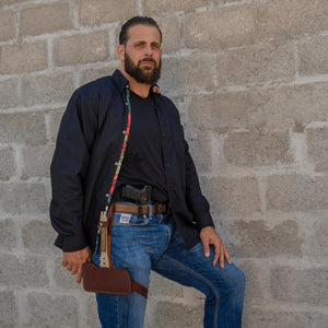 Leather Tomahawk Drop - leg Sheath - Bone Tactical LLC