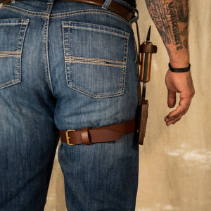 Leather Tomahawk Drop - leg Sheath - Bone Tactical LLC