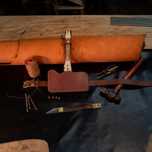 Leather Tomahawk Drop - leg Sheath - Bone Tactical LLC