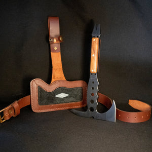 Leather Tomahawk Drop - leg Sheath - Bone Tactical LLC