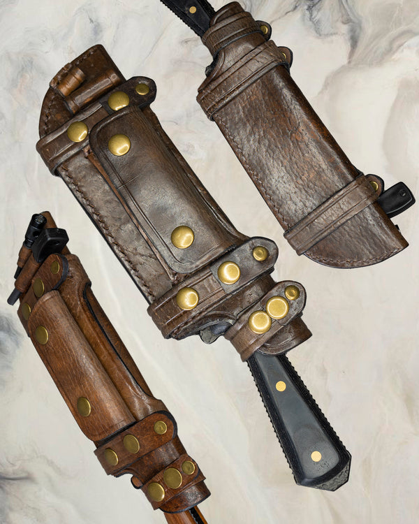 Leather Bowie Knife Belt Sheath