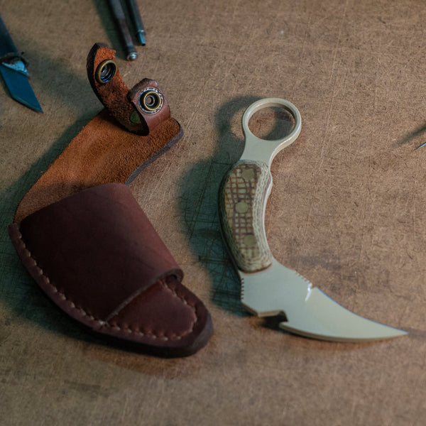 Leather Karambit Belt Sheath